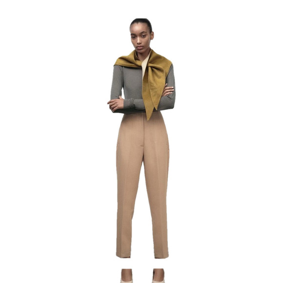 Zara Hi Waisted Straight Trousers XS - Picture 1 of 9